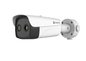 Thermal & Optical Bi-spectrum Network Bullet Camera 384 × 288 resolution, 12 μm, VOx UFPA, NETD ≤ 20 mK (25°C, F1.0) Video content analysis 3.0 (VCA3.0): high accuracy vehicle/human detection and classification Temperature exception alarm for fire