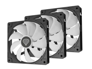 Ventilatoare GENESIS OXAL 120 ARGB NEGRU 3x120mm, 1150-1450 RPM, 42-46 CFM, 1.7 mmH2O, 3pin, 12VDC - Img 3