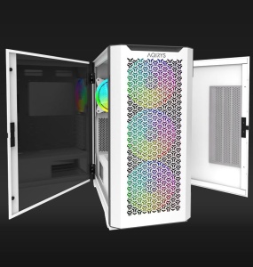 Carcasa AQIRYS Aquilla, RGB, Mid Tower, White - Img 5