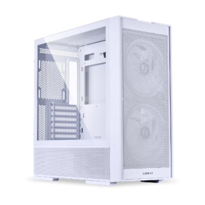 Carcasa LIAN LI LANCOOL 206 Mid Tower RGB ALB, Tempered Glass, Sloturi Expansiune 7, Drive Bays: 2x3.5" sau 1x2.5" 1x 3.5", Ventilatoare Suportate: 9 (spate: 1x120mm, sus: 3x120mm sau 2x140mm, fata: 3x120mm sau 2x140mm sau 2x160mm, invaluit in sursa: