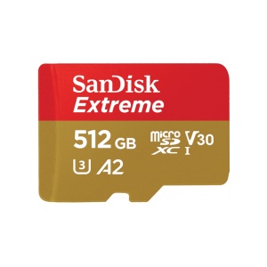 Card de Memorie MicroSDHC SanDisk, 512GB, UHS-I, Class 10, 80MB/s + Adaptor