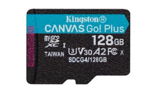 Card de Memorie MicroSDXC Kingston128GB Canvas GO PlusFara Adaptor