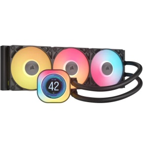 Cooler Procesor CORSAIR iCUE LINK TITAN 360 RX LCD, Lichid, 12 cm, 3 ventilatoare, aRGB