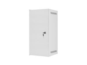Dulap rack 10" perete 12U / 280x310 pentru auto-asamblare, cu ușă metalică, gri (flat pack)