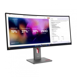 Monitor LenovoThinkVision P40WD-40 Monitor; 39.7"IPS, WUHD (5120x2160), 21:9, Brightness: 400 cd/m², Contrast ratio: 2000:1, Response time: 4ms GtG (Extreme mode) / 6ms GtG (Typical mode), Dot / Pixel Per Inch: 140 dpi, Color Gamut: 99% sRGB, 98%