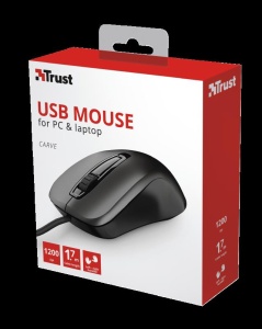 Mouse Trust Carve, USB Mouse, negru - Img 8