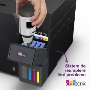 Multifunctional inkjet color Epson EcoTank CISS L6390, dimensiune A4 (Printare,Copiere, Scanare, Fax), printare borderless, viteza 35ppm alb-negru, 23ppm color, rezolutie 4800x1200 dpi, alimentare hartie 250 coli,ADF 30 coli, duplex automat ,scanner CIS - Img 5