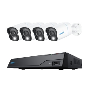NVR Reolink RLK8-800B4; NVS8-8MB4 Contine un NVR NVS8 si 4 camere B800 4K Ultra HD Security System with Smart Detection Power over Ethernet Person/Vehicle Detection With 8-Channel NVR 2TB HDD Built-In