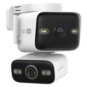Outdoor Dual Lens Pan/Tilt Security Camera TP Link, Fixed Lens:1/2.7" CMOS Sensor, Pan-Tilt Lens:1/2.7" CMOS Sensor, Fixed Lens: 4K (3840 × 2160px), Pan & Tilt Lens: 4K (3840 × 2160px), frame rate 15 fps, 1× 100 Mbps RJ45 Port on Camera