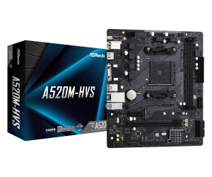 Placa de baza ASRock A520M-HVS, Socket AM4, DDR4, Micro-ATX