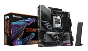 Placa de Baza GIGABYTE B840M AORUS ELITE WIFI6E AM5, 4x DDR5, 1x DP 1x HDMI, 1x PCIE 4.0 x16 1x PCIE 3.0 x16, 2x M.2, 4x SATA 6GB/s, mATX - Img 2