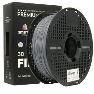 SMART PRINT 3D FILAMENT 1KG PETG+CF GRAY, continut de fibra de carbon, reztenta la deformare, rezistenta la caldura sporita, recomandare utilizare impreuna cu imprimanta cu incinta inchisa. Diametru: 1.75mm, Greutate: 1kg, Temperatura duza: 255C - 270C,