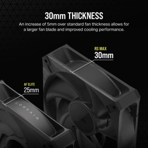 Ventilatoare Carcasa CORSAIR RS120 MAX THICK 3x120mm, viteza 2000 RPM +/- 10%, Airflow: 16.5-72 CFM, Presiune Statica: 0.22-4.2 mm-H2O, Nivel de zgomot: 29.5dBA - Img 8