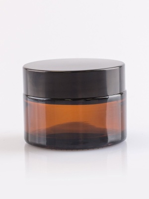 Borcan sticlă brună cu capac 30 ml - Img 3