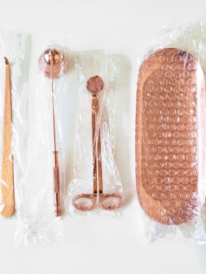 Set instrumente pentru lumânări Rosegold - Img 4