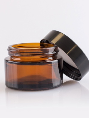 Borcan sticlă brună cu capac 30 ml - Img 4