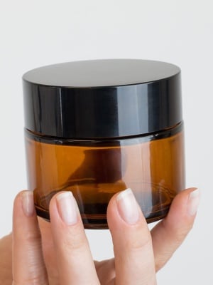 Borcan sticlă brună cu capac 100 ml - Img 1