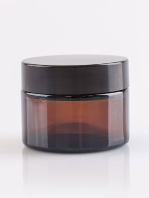 Borcan sticlă brună cu capac 50 ml - Img 4