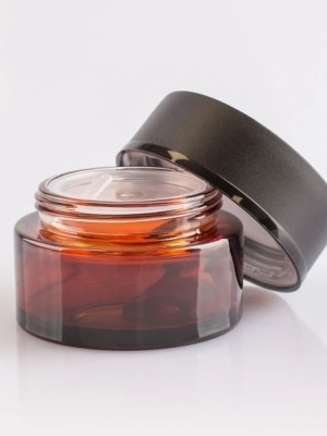 Borcan sticlă Laurence Amber cu capac și disc, 50 ml - Img 3