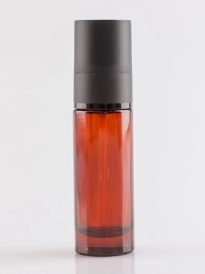 Flacon de sticlă Laura Amber cu pompă și capac, 30 ml - Img 3