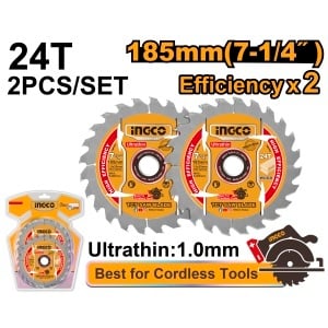 Disc Widia Lemn 140mm Ultra Subtire pentru Circular pe Acumulator 2buc/set - Img 2