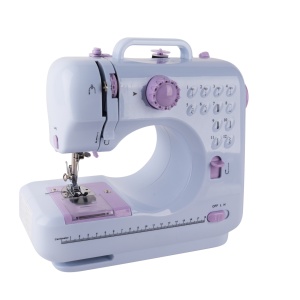 Masina cusut DECAKILA KUTT031W, 12 modele cusaturi, 2 viteze, fir dublu, lumina, pedala si adaptor 6 V, 27.5 x 12.1 x 26 cm, pentru croitorie acasa
