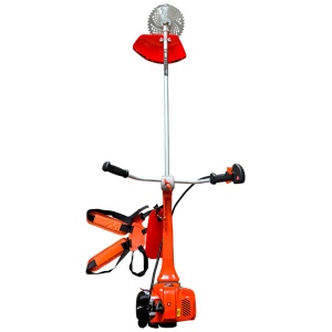 Motocoasa 2.4CP 51.7cc GRUNWERK cu Sistem Antivibratii pe Benzina, Motor 2T pentru Iarba si Vegetatie Densa cu Disc si Fir Inclus - Img 2