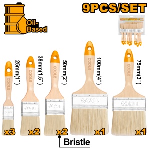 Pensule Maner din Lemn Set 9buc
