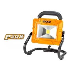 Proiector LED INGCO CWLI2025, 20 V, 20 W, 1800/900 lumeni, 2 trepte de lumina, portabil cu maner, pentru atelier, fara acumulator si fara incarcator