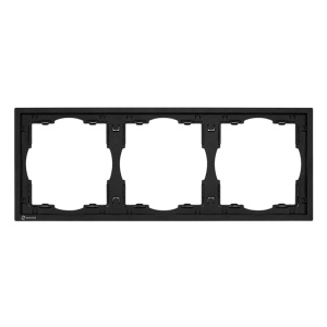Rama modulara Zentrix ZX0023N, 3 module, neagra, pentru gruparea prizelor si intrerupatoarelor din sistem compatibil, finisare ansamblu electric - Img 2
