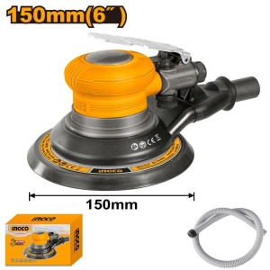 Șlefuitor pneumatic INGCO APS1512, 150 mm, orbital, cu turație de 10500 rpm și consum de aer 84 l/min, pentru pregătirea suprafețelor în atelier