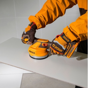 Vibrator placi ceramice INGCO CTVLI2001 20V cu ventuza 130mm 60kg, reglabil, profesional, fara acumulator si incarcator - Img 8