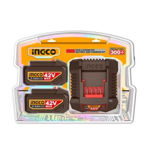 Baterie (Acumulator) 42V 2.5Ah Set 2 Buc cu Incarcator INGCO FBCPM25221 - Img 4
