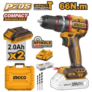 Bormasina 20V cu Impact 66Nm cu 2 Acumulatori