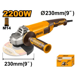 Flex Unghiular 2200W 230mm Profesional pentru Taiere Beton si Metal Polizor Puternic INGCO AG220018
