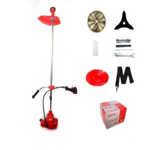Motocoasa POLAND B7420, 40.5 cmc, rezervor 1.2 l, disc 255 mm, turatie maxima 9000 rpm, cap cu fir, disc 3 lame si ham, pentru intretinere vegetatie