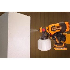 Pistol Vopsit 20V INGCO CSGLI2004 cu Functie Suflare Prafului, Debit 800ml/min, Rezervor 1000ml si Duze Cupru pentru Vopsire Profesionala - Img 8