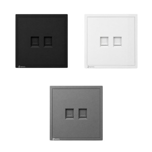 Priza dubla internet RJ45 CAT5e, 80 x 80 mm ALBA