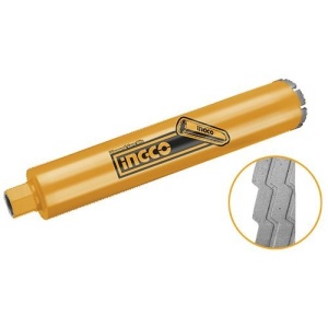 Carotă diamantată INGCO DCB381225, 122×450 mm, model segmentat pentru carotare, de utilizat cu mașină și prindere compatibile cu accesoriul