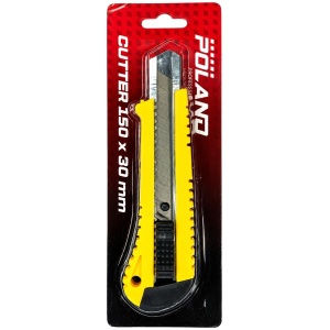 Cutter plastic POLAND P0097, model 223, unealtă pentru tăierea cartonului, foliei și ambalajelor, utilă la montaj, în atelier și gospodărie