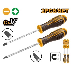 Set Surubelnite Cr-V + - 2pcs INGCO HKSD0248