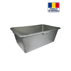 Vas dreptunghiular D001, 40 L, recipient din plastic pentru manipularea materialelor și activități în gospodărie sau construcții