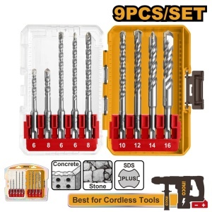 Burghie SDS PLUS pentru Beton Set 9buc INGCO AKDL30906