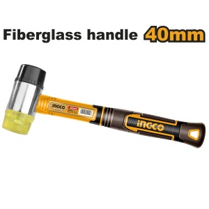 Ciocan cauciuc/silicon INGCO HRUH8940, 40 mm, pentru lovituri la montaj și potrivirea pieselor, cu suprafețe de contact din materiale moi