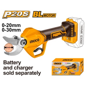 Foarfeca Electrica 20V Brushless 30mm Profesionala pentru Gradina si Vie fara Acumulator INGCO CSSLI20308