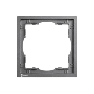 Rama aparataj electric Zentrix ZX0021G, 1 modul, 80 x 80 mm, gri, pentru finisaj prize si intrerupatoare din sistem modular cu prindere compatibila - Img 3