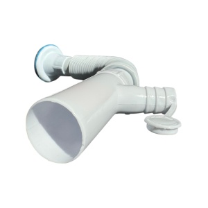 Sifon Flexibil plastic 32"cu adaptor pt masina de spalat - Img 3