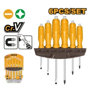 Surubelnite Mecanice cu Suport Set 6buc INGCO HSGTDC180601