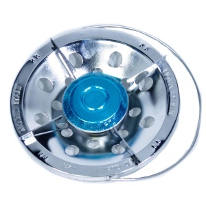 Arzator camping EUR GAS B4017 pentru butelie voiaj, filet M21,3 x 1,75 stanga, 215 x 50 mm, metalic, 4 suporturi pentru vase, robinet separat