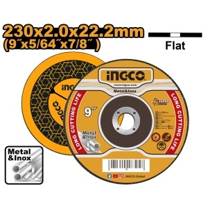 Disc Abraziv pentru Taiere Metal si Inox 230x2.0mm INGCO MCD202303